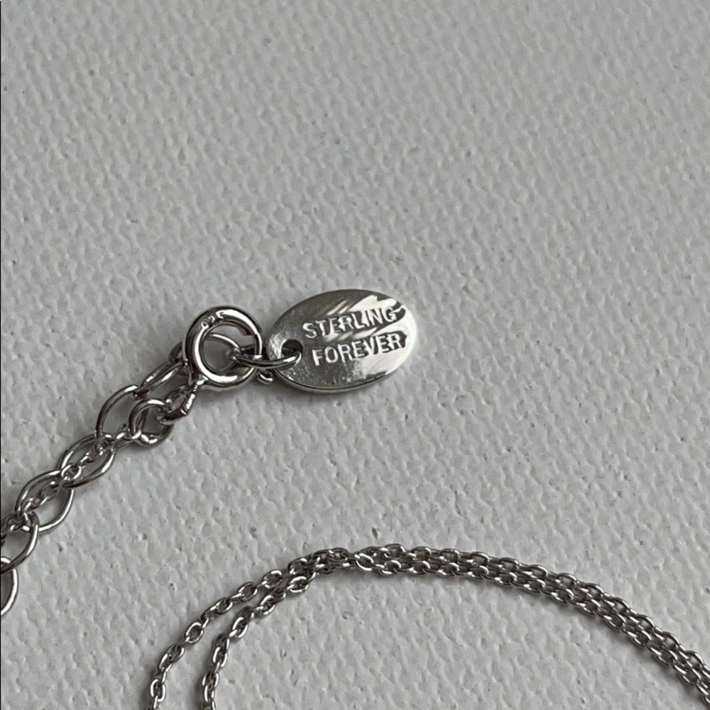 Dainty Sterling Forever Silver & Cubic Zirconia Necklace - Picture 5 of 9